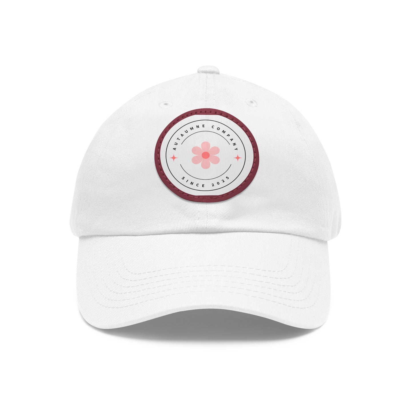 Floral Leather Patch Hat