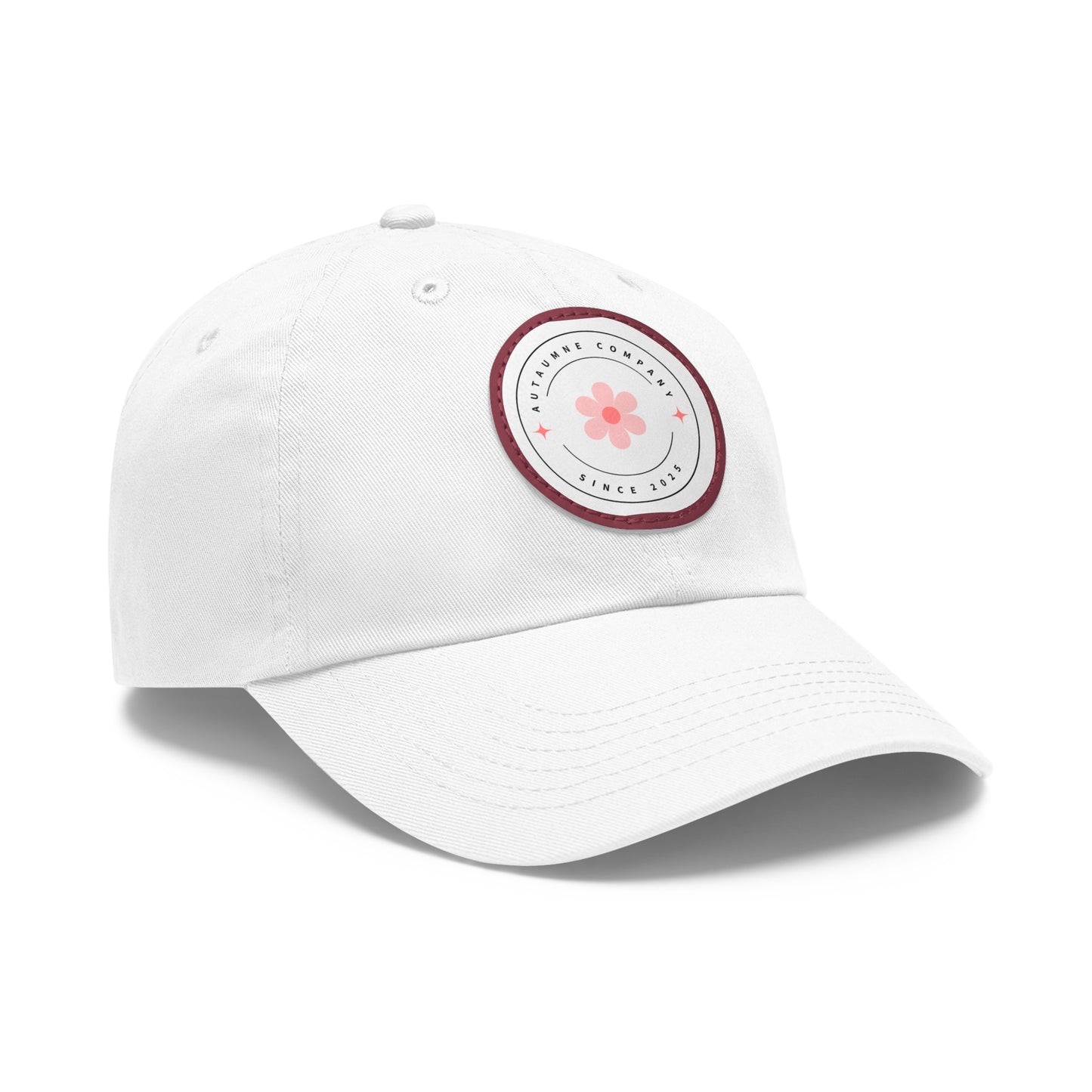 Floral Leather Patch Hat
