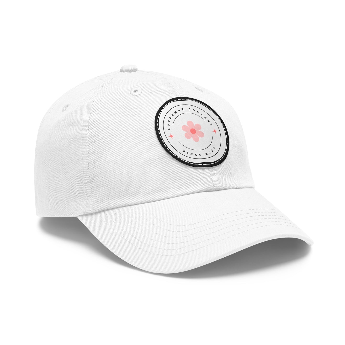Floral Leather Patch Hat