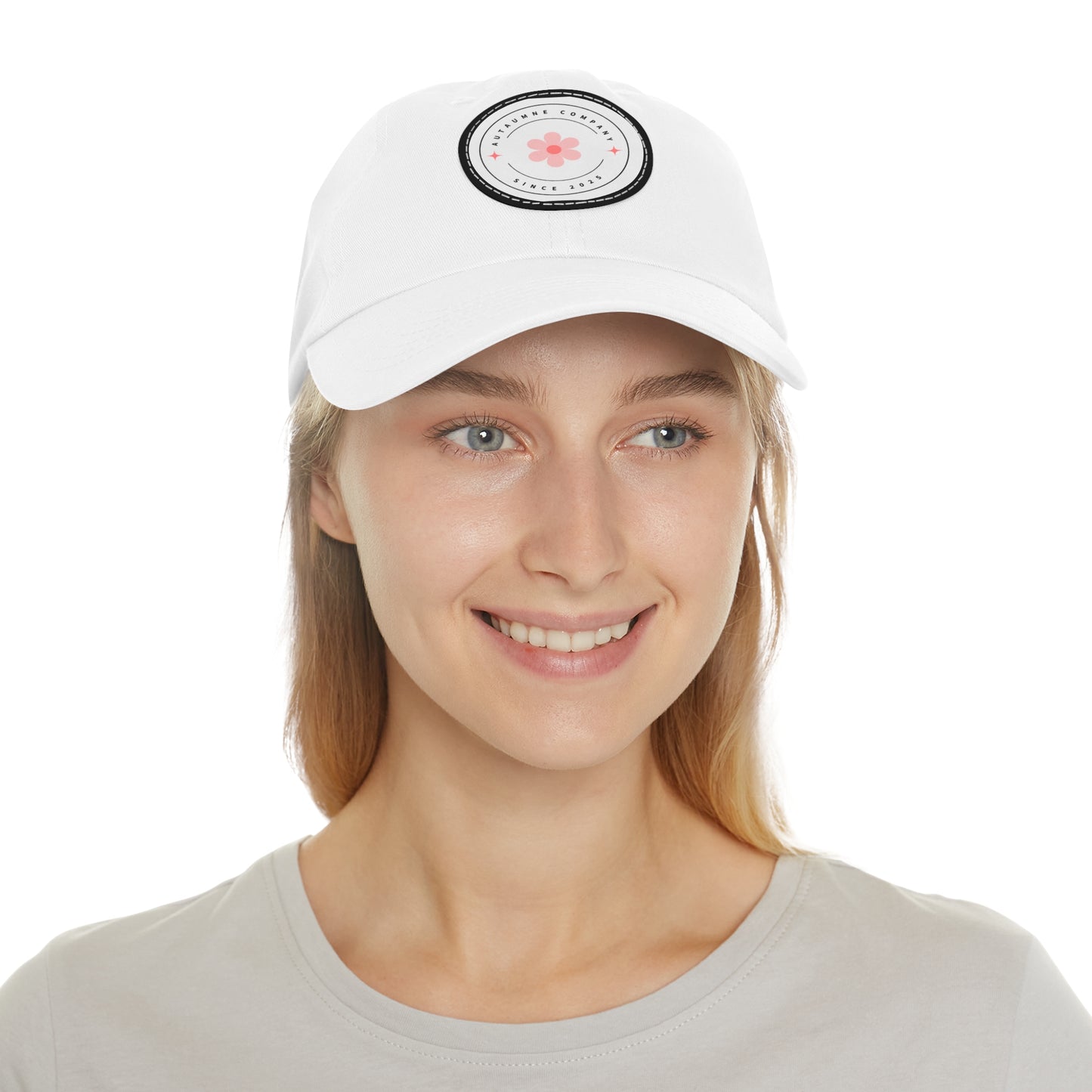 Floral Leather Patch Hat