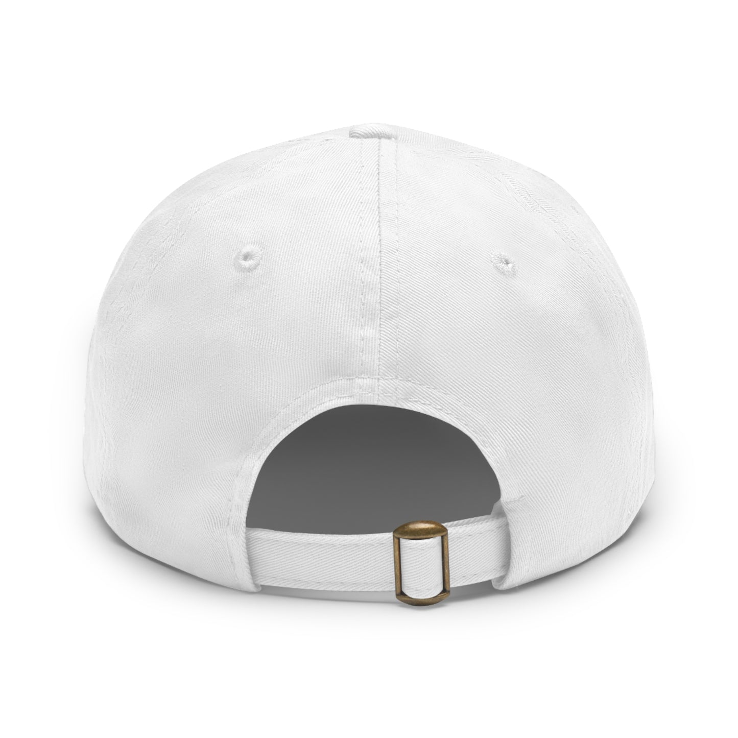 Floral Leather Patch Dad Hat - Casual Stylish Cap for Everyday Wear